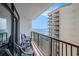 Relax on the balcony with ocean views and seating, perfect for enjoying the scenery at 5308 N Ocean Blvd. # 1014, Myrtle Beach, SC 29577