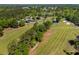 Scenic aerial view of the lush green golf course at Aberdeen Country Club, featuring ponds and mature trees at 428 Meadow View Ct., Longs, SC 29568