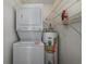 Laundry closet with stackable washer and dryer at 2257 Essex Dr. # E, Surfside Beach, SC 29575