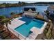Community pool with adjacent patio and gazebo at 2257 Essex Dr. # E, Surfside Beach, SC 29575