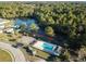 Aerial view of neighborhood pool and landscaping at 2783 Canvasback Trail, Myrtle Beach, SC 29588