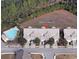 Aerial view of community featuring a swimming pool and well-manicured landscaping at 1060 Fairway Ln. # 1060, Conway, SC 29526