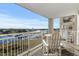 Balcony seating with views of the inter coastal waterway at 2151 Bridge View Ct. # 2502, North Myrtle Beach, SC 29582
