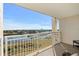 Spacious balcony featuring expansive waterfront views and comfortable seating space at 2151 Bridge View Ct. # 2502, North Myrtle Beach, SC 29582