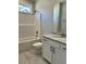 Bathroom with granite-top vanity, sink, toilet and shower/tub combination at 1006 Cuttino St., Georgetown, SC 29440