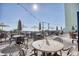 Lovely outdoor dining area featuring tables, chairs, umbrellas and ocean views at 2311 S Ocean Blvd. # 438, Myrtle Beach, SC 29577