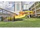 View of an outdoor resort waterslide area with a large tube slide and waterslide at 2311 S Ocean Blvd. # 438, Myrtle Beach, SC 29577
