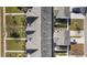 Aerial view of townhouses showing their layout, rooftops, and landscaping at 656 Pistoia Ln. # 304, Myrtle Beach, SC 29579