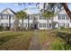 Inviting townhouse exterior with manicured lawn and palm trees adding curb appeal at 656 Pistoia Ln. # 304, Myrtle Beach, SC 29579