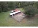 Aerial view of property showing fenced kennel area at 4575 Saints Delight Rd., Georgetown, SC 29440