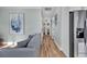 Light and bright hallway with wood floors and access to bedrooms at 6001 - 1778 S Kings Hwy., Myrtle Beach, SC 29575