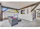 Covered patio with outdoor seating and a built-in TV at 6001 - 1778 S Kings Hwy., Myrtle Beach, SC 29575