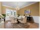 Formal dining room with chandelier and elegant furnishings at 8030 Wacobee Dr., Myrtle Beach, SC 29579