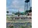 A water tower looms over a decorative fountain at 2110 4Th Ave., Conway, SC 29527