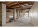 Unfinished basement offering ample storage space at 243 Calhoun Dr., Garden City Beach, SC 29576