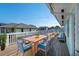 Spacious deck with outdoor dining and seating areas at 243 Calhoun Dr., Garden City Beach, SC 29576