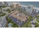 Aerial view showcasing hotel layout with pool, parking, and proximity to the beach at 6803 N Ocean Blvd. # 210, Myrtle Beach, SC 29572