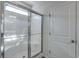 Clean and modern bathroom features a glass-enclosed shower stall for a refreshing experience at 109 Arrow Wood Dr, Conway, SC 29526