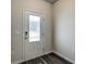 Foyer entry featuring a glass paneled door and wood plank flooring at 109 Arrow Wood Dr, Conway, SC 29526