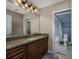 Bathroom featuring granite countertops, modern fixtures, and bathtub with shower at 2207 Wood Stork Dr., Conway, SC 29526