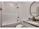 Bathroom featuring a shower-tub combination and a modern vanity at 2682 Hugo Rd., Conway, SC 29527