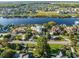 Expansive aerial of waterfront homes and neighborhood showcasing meticulously landscaped yards and docks at 3788 Waterford Dr., Myrtle Beach, SC 29577