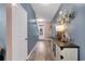 Inviting entryway with stylish console table, modern decor, and sleek flooring at 568 Affinity Dr., Myrtle Beach, SC 29588