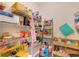 Pantry with wire shelving, ladder storage, and great storage for food and supplies at 568 Affinity Dr., Myrtle Beach, SC 29588