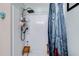 Shower with rainfall showerhead, seating, and decor at 568 Affinity Dr., Myrtle Beach, SC 29588