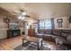 Bright living room featuring comfortable seating, a fireplace, and stylish décor for a relaxing ambiance at 538 Calhoun Dr., Murrells Inlet, SC 29576