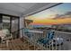 Enjoy this relaxing balcony with stunning sunset views and comfortable seating to enjoy this amazing condo at 5601 N Ocean Blvd. # E-316, Myrtle Beach, SC 29577