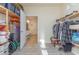 Large walk-in closet with shelving and hanging rods at 1772 Bay Tree Ln., Surfside Beach, SC 29575