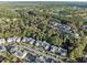 A bird's-eye view exhibits the condo buildings nestled among the surrounding trees and a golf course nearby at 4818 Innisbrook Ct. # 603, Myrtle Beach, SC 29579