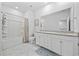 Bathroom with white cabinets, granite countertop, and a shower/tub combo at 2523 Blue Crane Circle # 102, Myrtle Beach, SC 29577