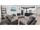 Spacious living room with hardwood floors, large TV and couches at 2523 Blue Crane Circle # 102, Myrtle Beach, SC 29577