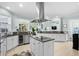 Modern kitchen with stainless steel appliances, kitchen island with cooktop, and granite countertops at 5012 Lindrick Ct., Myrtle Beach, SC 29579