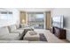 This comfortable living area has balcony access and a beautiful view at 9820 Queensway Blvd. # 1501, Myrtle Beach, SC 29572