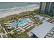 An overhead shot featuring a waterpark with a pool at 9820 Queensway Blvd. # 1501, Myrtle Beach, SC 29572