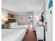 Cozy bedroom featuring two comfortable beds, a TV, and a bright flamingo artwork at 1501 S Ocean Blvd. # 1541, Myrtle Beach, SC 29577