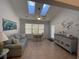 Bright and airy living room with skylights, vaulted ceilings, and beachy decor at 620 Sunnyside Dr. # 102, Murrells Inlet, SC 29576