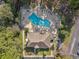 Aerial view of the pool, clubhouse, and surrounding community at 86 Shadow Moss Pl. # 86, North Myrtle Beach, SC 29582
