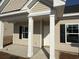 Inviting front porch with white columns and black shuttered windows offers curb appeal at 1009 Jase Dr., Longs, SC 29568