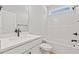 Bright bathroom with modern fixtures and a tub-shower combination at 1101 Anne St., North Myrtle Beach, SC 29582