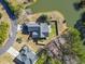 Home aerial view with driveway and backyard at 305 Duel Ct., Myrtle Beach, SC 29588