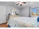 Bedroom with double bed and dresser, window view at 597 Blue River Ct. # 2F, Myrtle Beach, SC 29579