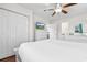 Comfortable bedroom with a double bed and built-in closet at 597 Blue River Ct. # 2F, Myrtle Beach, SC 29579