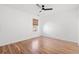 Bedroom with wood-look floors, a window, and ceiling fan at 2053 Haystack Way, Myrtle Beach, SC 29579