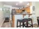 Kitchen with breakfast bar and modern appliances at 2405 S Ocean Blvd. # 207, North Myrtle Beach, SC 29582
