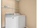 Bright laundry area features a white Maytag washer and dryer with storage shelf at 352 Mckendree Ln., Myrtle Beach, SC 29579