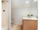 Bathroom featuring a vanity, mirror, and shower stall at 1133 Spalding Ct., Surfside Beach, SC 29575